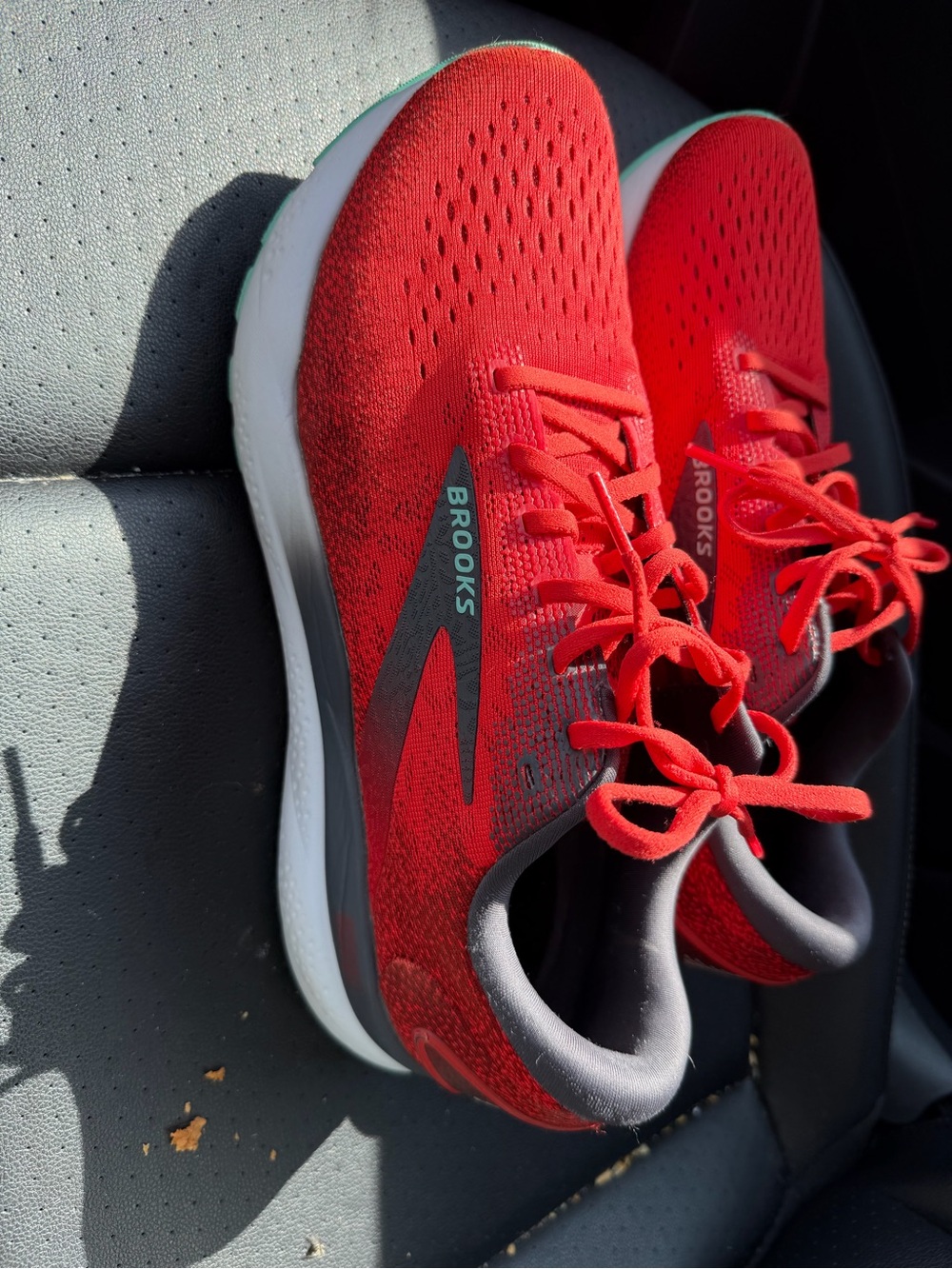 Nike Red Athletic Running Shoes with White Midsole
